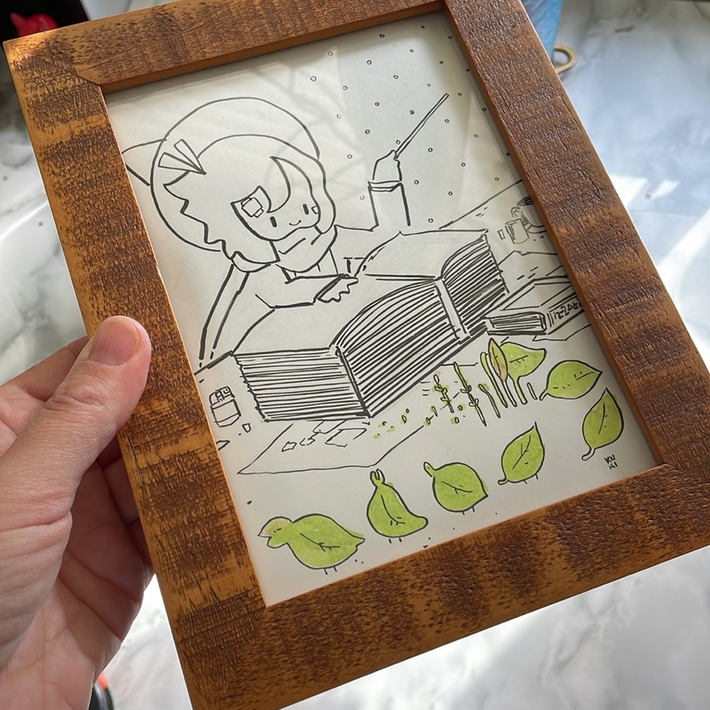Original artwork  - FRAMED - Spell casting Kuri